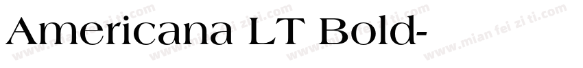 Americana LT Bold字体转换